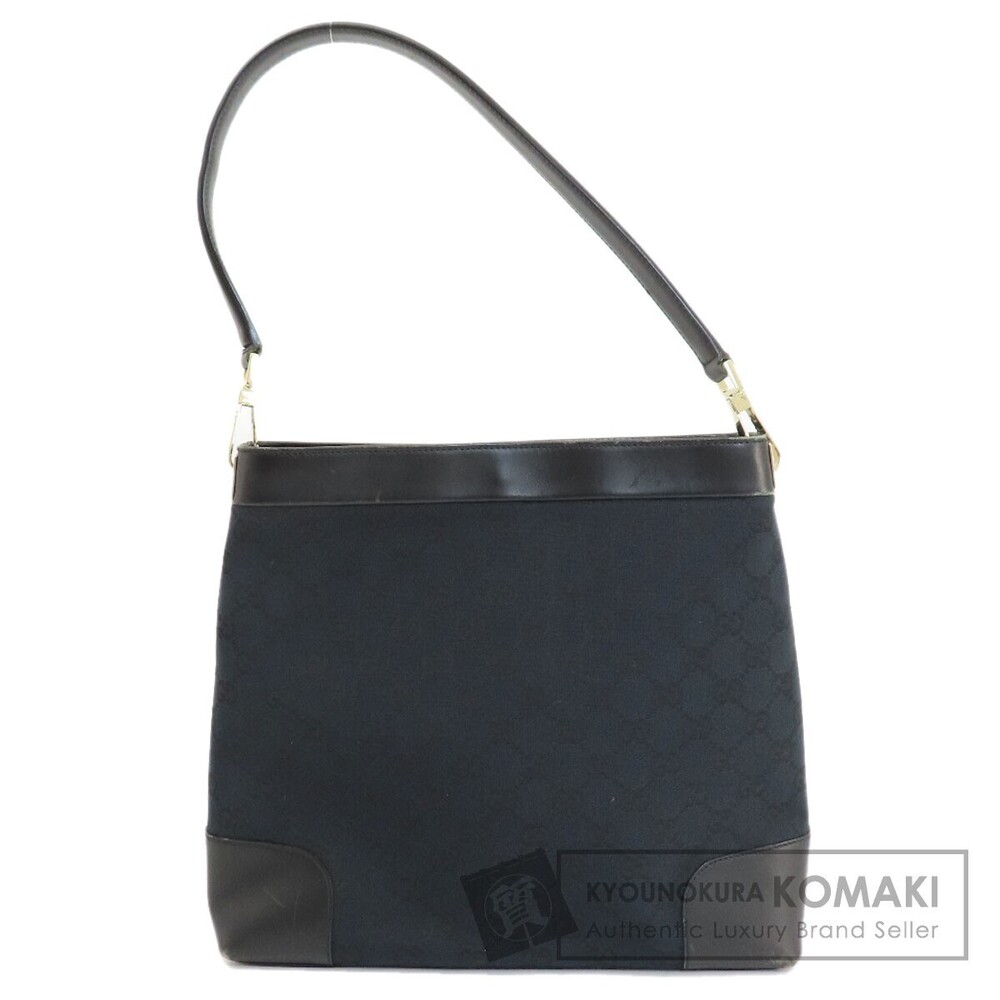 Gucci GG One Shoulder Hobo Bag Canvas Leather